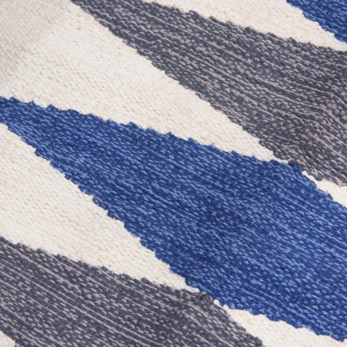 キッチンマット ブルー ブラウン 約W50×D80 キッチンマット キッチンラグ 50×80cm ラグマット マット コットン 洗える ウォッシャブル シンプル ナチュラル 北欧 ブルー ブラウン azu-ttr-178の画像