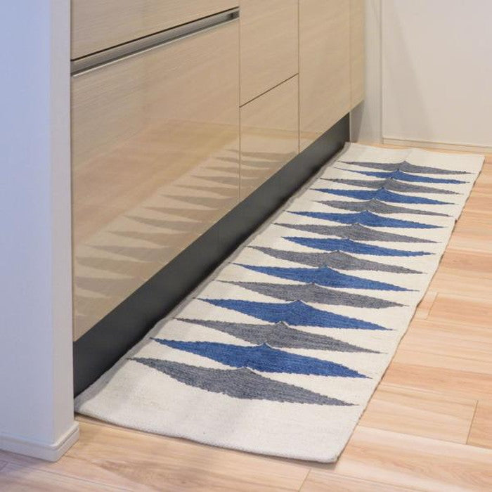 キッチンマット ブルー 約W50×D180  azu-ttr-180の画像