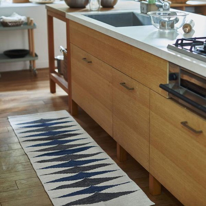 キッチンマット ブルー 約W50×D180  azu-ttr-180の画像