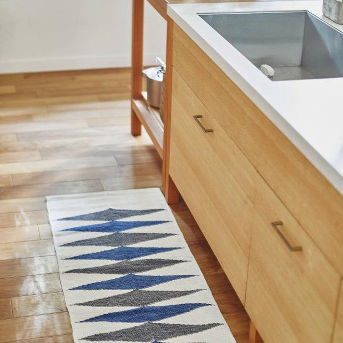 キッチンマット ブルー 約W50×D180  azu-ttr-180の画像