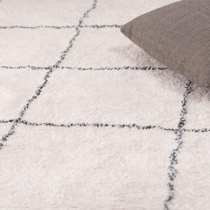 ラグ マット グレー アイボリー 約W170×D230 マット  azu-ttr-184の画像