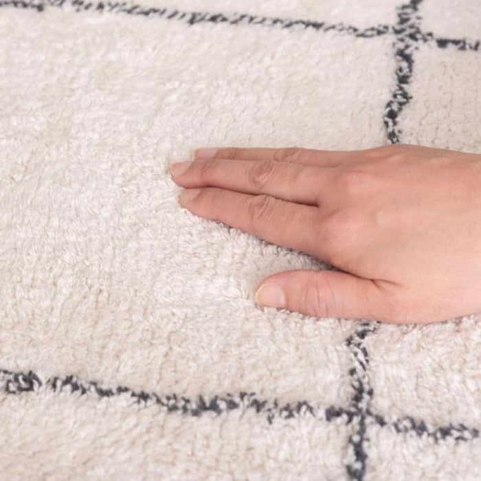 ラグ マット グレー アイボリー 約W170×D230 マット  azu-ttr-184の画像