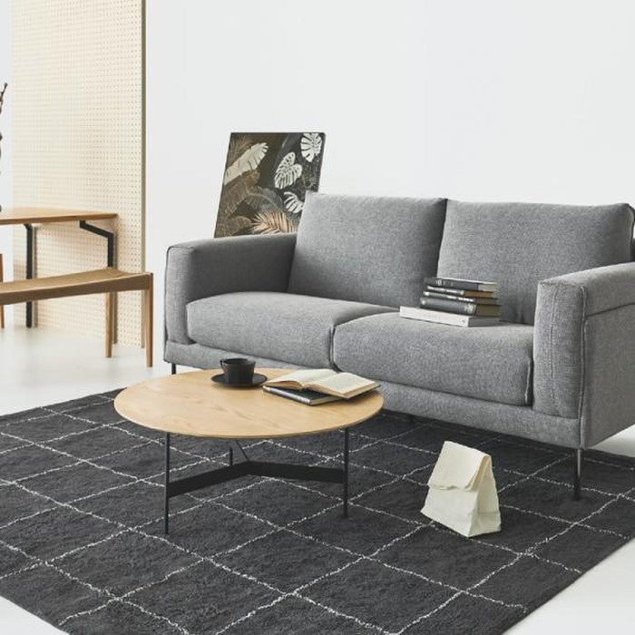 ラグ マット グレー アイボリー 約W170×D230 マット  azu-ttr-184の画像