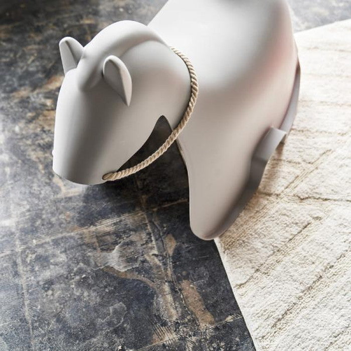 ラグ マット グレー アイボリー 約W130×D190 マット  azu-ttr-185の画像