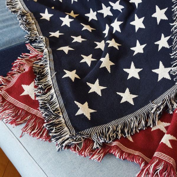 シートブランケット ブルー レッド 約W130×D150  azu-ttz-208の画像