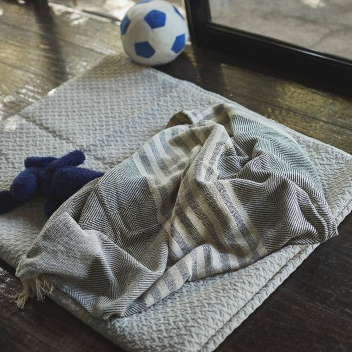 ブランケット グレー 約W130×D170  azu-ttz-519の画像