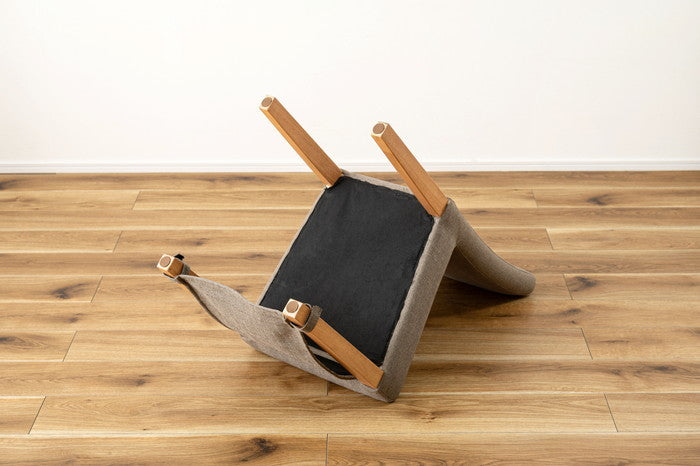 ダイニング チェア グレー W42×D53×H86×SH45.5  azu-vet-214の画像