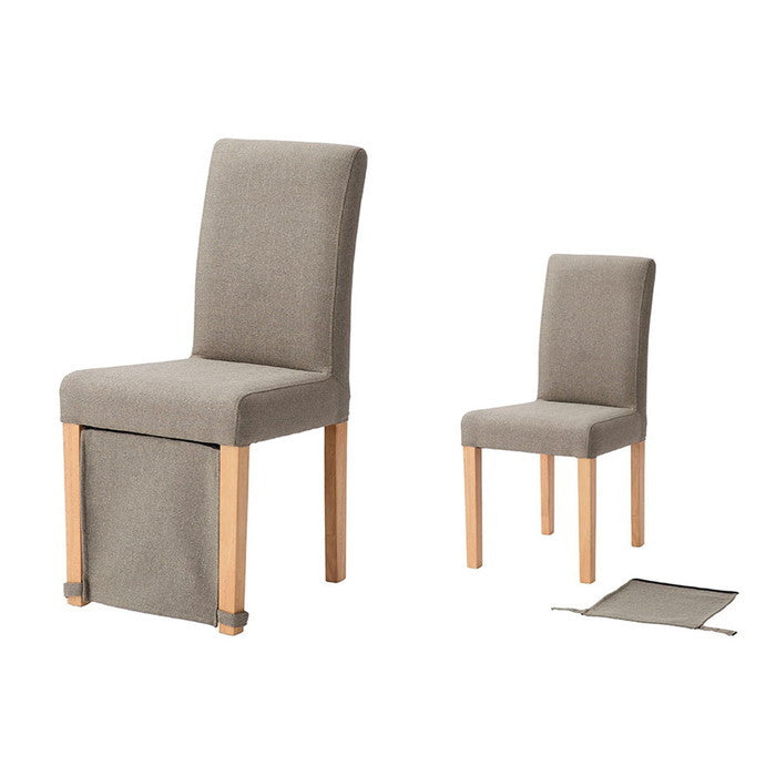 ダイニング チェア グレー W42×D53×H86×SH45.5  azu-vet-214の画像