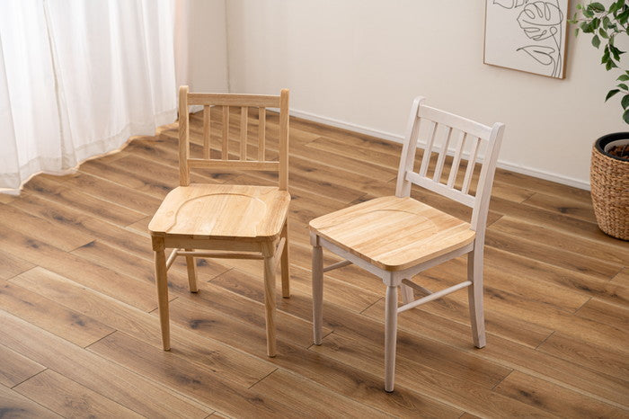 ダイニング チェア ナチュラル ホワイト W43×D49×H78.5×SH45  azu-vet-220の画像