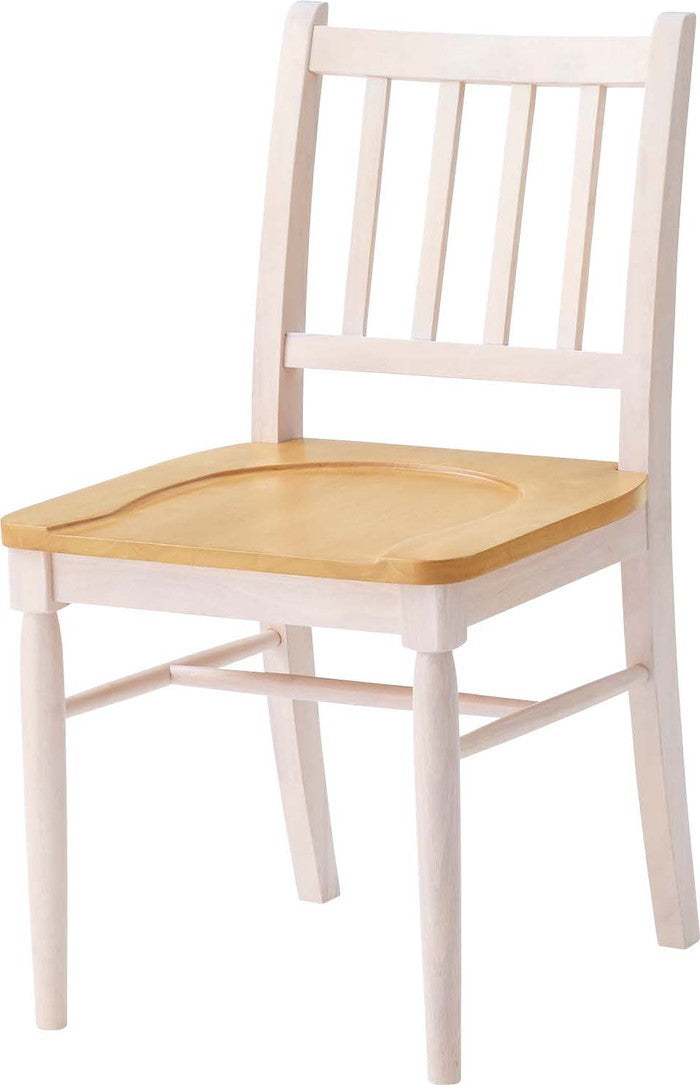 ダイニング チェア ナチュラル ホワイト W43×D49×H78.5×SH45  azu-vet-220の画像