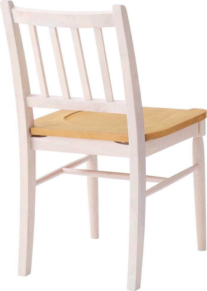 ダイニング チェア ナチュラル ホワイト W43×D49×H78.5×SH45  azu-vet-220の画像