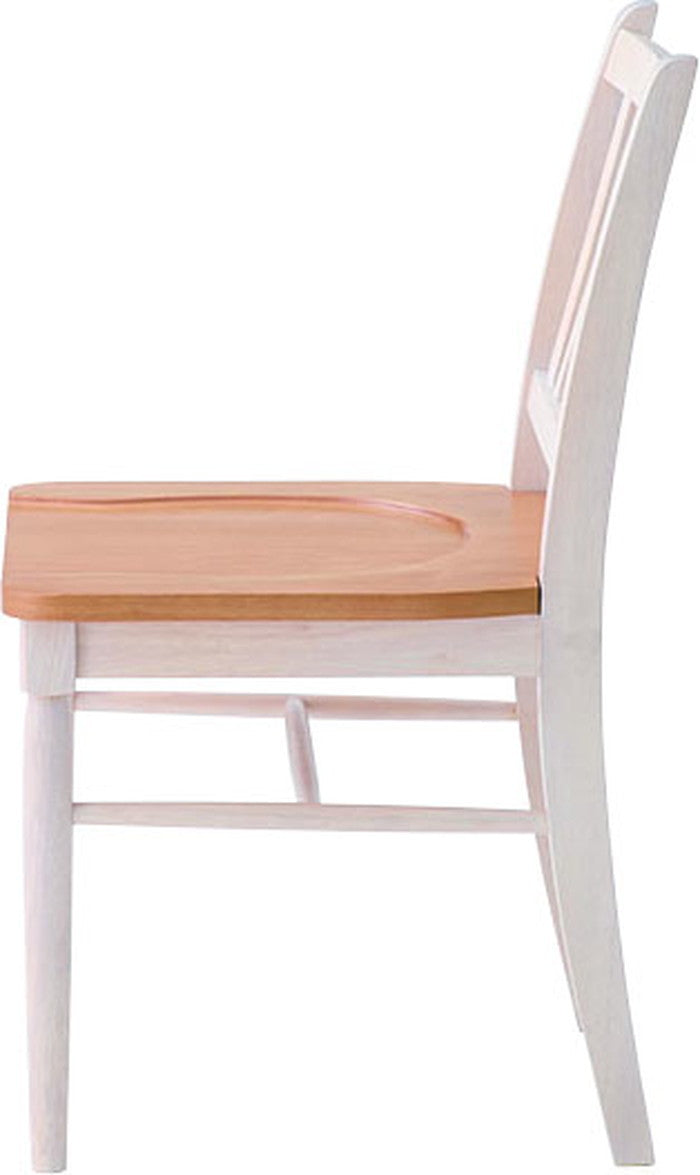 ダイニング チェア ナチュラル ホワイト W43×D49×H78.5×SH45  azu-vet-220の画像