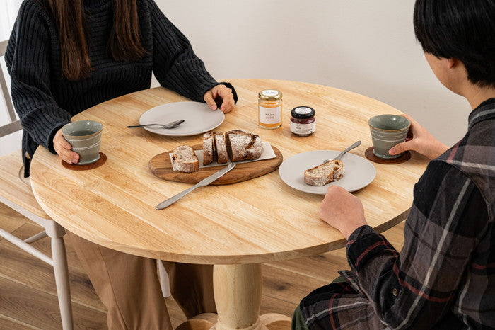 ダイニング テーブル ナチュラル W90×D90×H72  azu-vet-221の画像