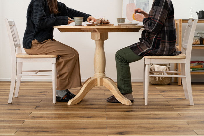 ダイニング テーブル ナチュラル W90×D90×H72  azu-vet-221の画像