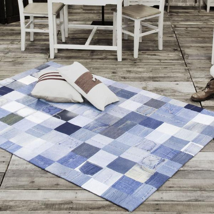 ラグ マット インディゴ 約W170×D230 マット  azu-we-230の画像