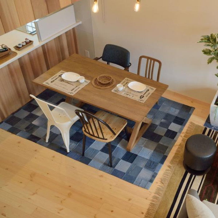 ラグ マット インディゴ 約W170×D230 マット  azu-we-230の画像