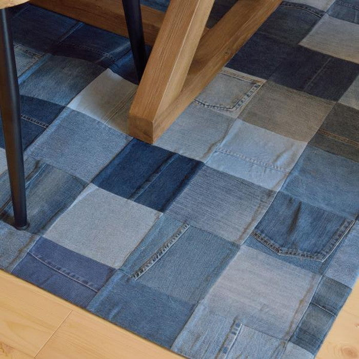 ラグ マット インディゴ 約W170×D230 マット  azu-we-230の画像