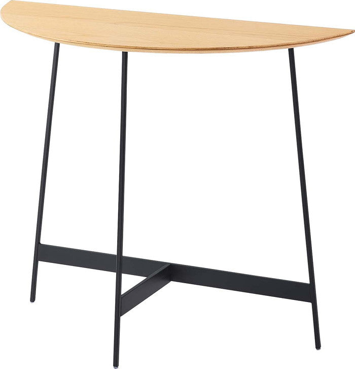 コンソール ブラック ブラウン ナチュラル W83×D35×H72  azu-we-893の画像