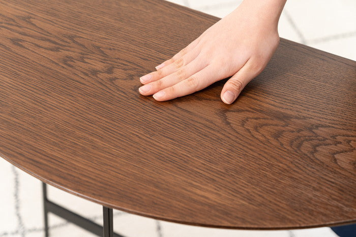 コンソール ブラック ブラウン ナチュラル W83×D35×H72  azu-we-893の画像