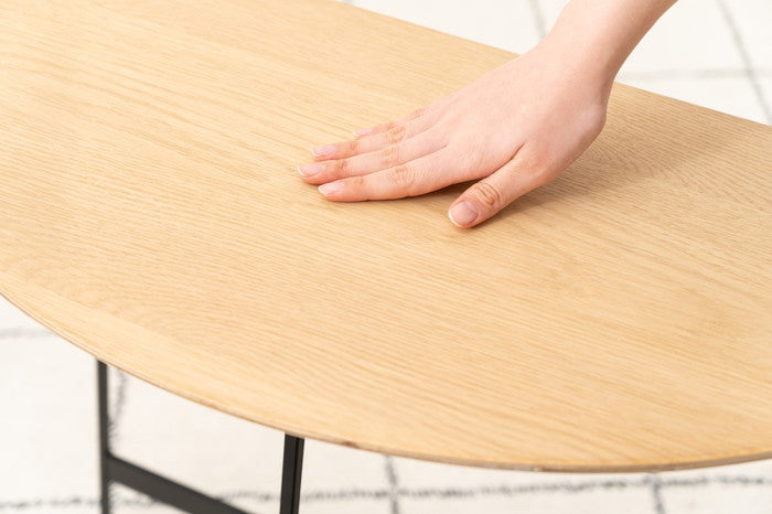 コンソール ブラック ブラウン ナチュラル W83×D35×H72  azu-we-893の画像