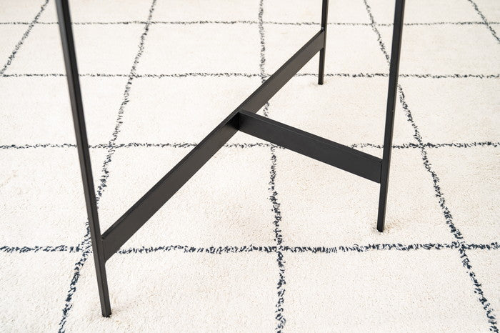 コンソール ブラック ブラウン ナチュラル W83×D35×H72  azu-we-893の画像