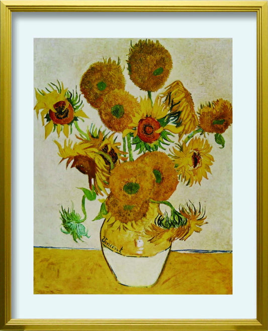 フィンセント ファン ゴッホ Vincent van Gogh Sunflowers L GD 430x530x25mm ZFA-62355 bic-10116694s1