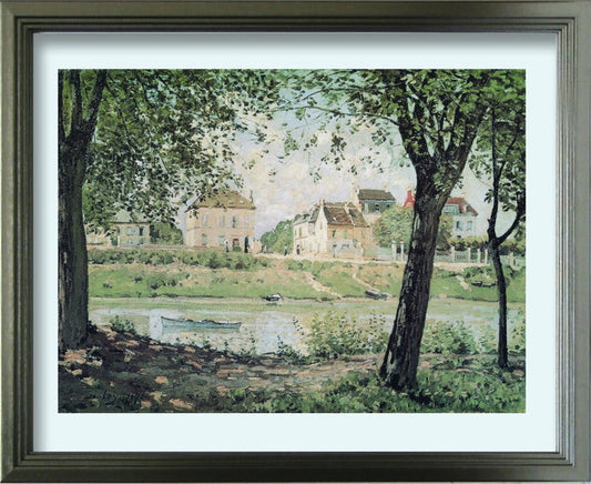 アルフレッド シスレー Alfred Sisley Village on the banks of the Seine S SV 330x270x25mm ZFA-62338 bic-10116890s1