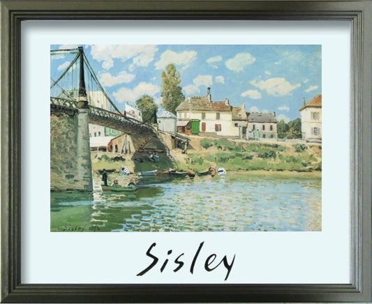 アルフレッド シスレー Alfred Sisley Bridge at Villeneuve-la-Garenne S SV 330x270x25mm ZFA-62339 bic-10116891s1