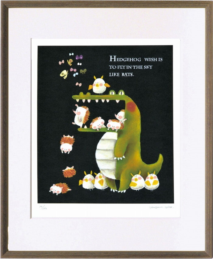 藪上 陽子 ワニとコウモリ C4028 368x444x20mm ZYY-62428  bic-10384324s1の画像