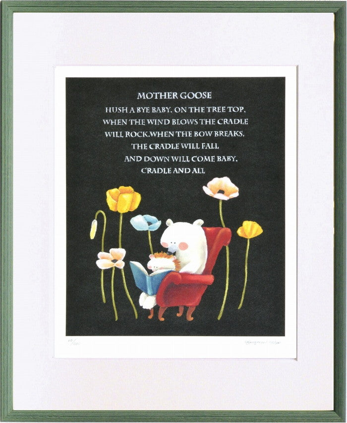 藪上 陽子 お花と本読み C4032 368x444x20mm ZYY-62432  bic-10384328s1の画像