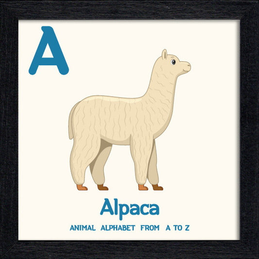 アニマルアルファベット Animal Alphabet Alpaca 200x200x53mm ZAA-53208 bic-10772190s1