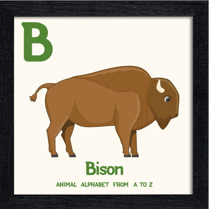 アニマルアルファベット Animal Alphabet Bison 200x200x53mm ZAA-53209 bic-10772191s1