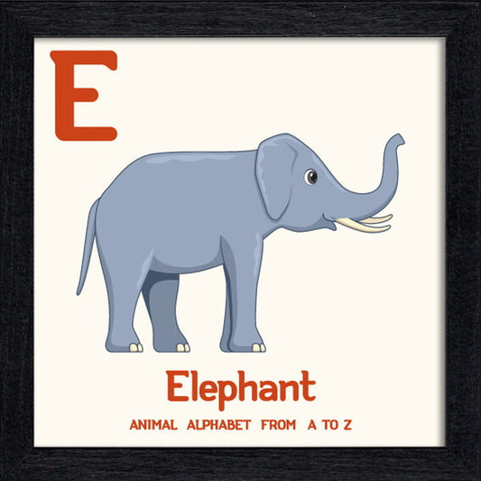 アニマルアルファベット Animal Alphabet Elephant 200x200x53mm ZAA-53212 bic-10772194s1