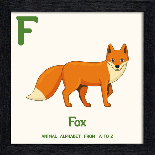 アニマルアルファベット Animal Alphabet Fox 200x200x53mm ZAA-53213 bic-10772195s1