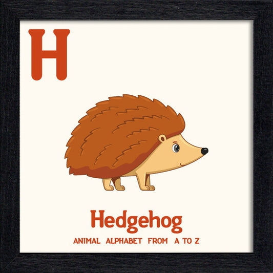 アニマルアルファベット Animal Alphabet Hedgehog 200x200x53mm ZAA-53215 bic-10772197s1