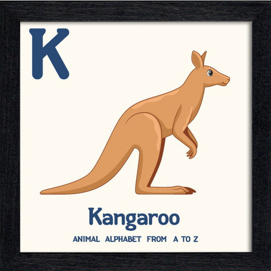 アニマルアルファベット Animal Alphabet Kangaroo 200x200x53mm ZAA-53218 bic-10772200s1