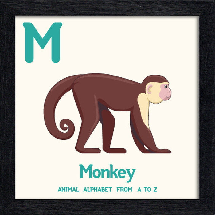 アニマルアルファベット Animal Alphabet Monkey 200x200x53mm ZAA-53220 bic-10772202s1