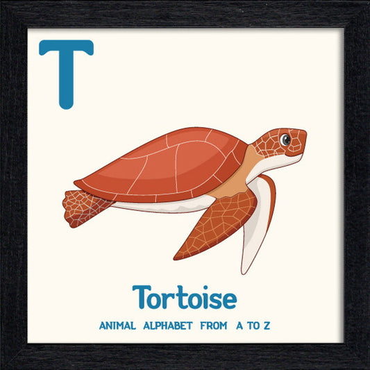 アニマルアルファベット Animal Alphabet Tortoise 200x200x53mm ZAA-53227 bic-10772209s1