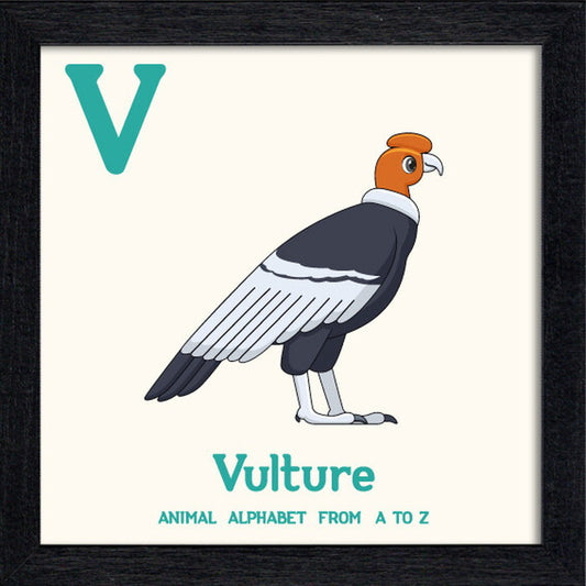 アニマルアルファベット Animal Alphabet Vulture 200x200x53mm ZAA-53229 bic-10772211s1