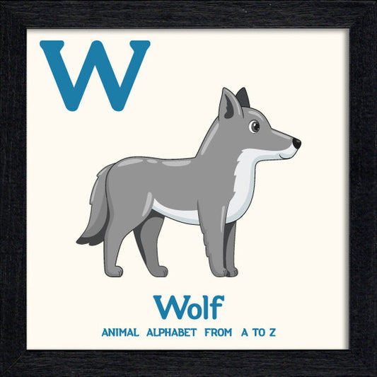 アニマルアルファベット Animal Alphabet Wolf 200x200x53mm ZAA-53230 bic-10772212s1