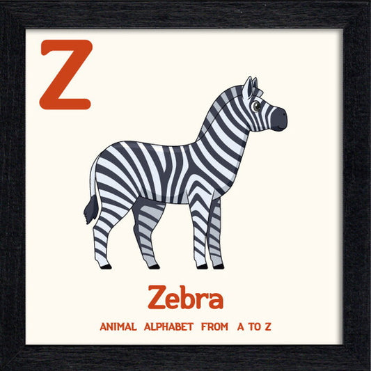 アニマルアルファベット Animal Alphabet Zebra 200x200x53mm ZAA-53233 bic-10772215s1