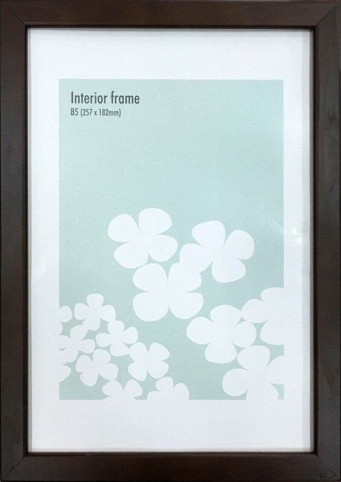 額縁 木製シンプル インテリアフレーム Interior Frame Brown B5 205x280x17mm B5サイズ 280x205x17mm FIN-62570  bic-11109088s1の画像