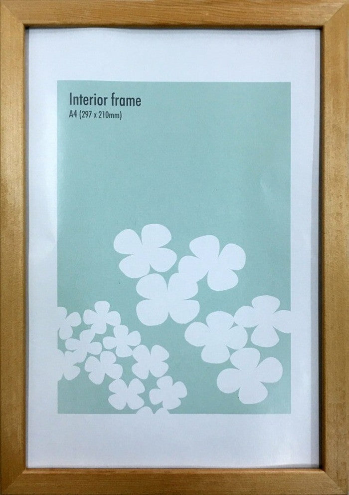 額縁 木製シンプル インテリアフレーム Interior Frame Natural A4 233x320x17mm A4サイズ 320x233x17mm FIN-62576 bic-11109094s1