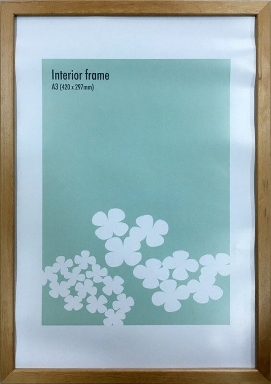 額縁 木製シンプル インテリアフレーム Interior Frame Natural A3 320x443x17mm A3サイズ 443x320x17mm FIN-62590 bic-11109108s1