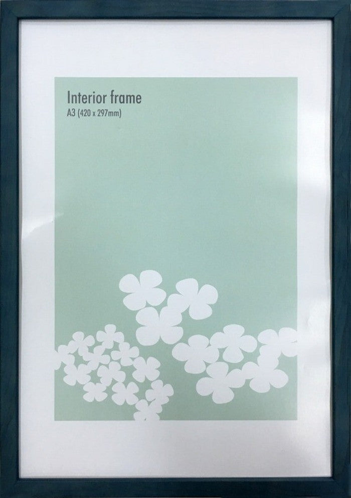 額縁 木製シンプル インテリアフレーム Interior Frame Blue A3 320x443x17mm A3サイズ 443x320x17mm FIN-62594 bic-11109112s1