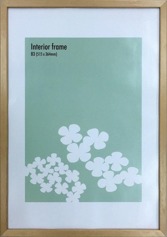 額縁 木製シンプル インテリアフレーム Interior Frame Natural B3 387x538x17mm B3サイズ 538x387x17mm FIN-62597 bic-11109115s1