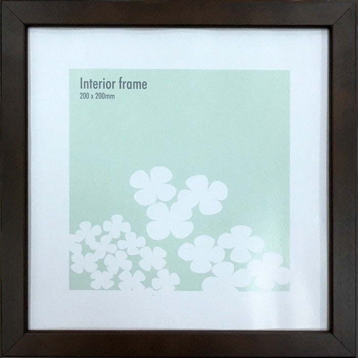 額縁 木製シンプル インテリアフレーム Interior Frame Brown 200x200mm 223x223x17mm 正方形サイズ 223x223x17 FIN-62605  bic-11109123s1の画像
