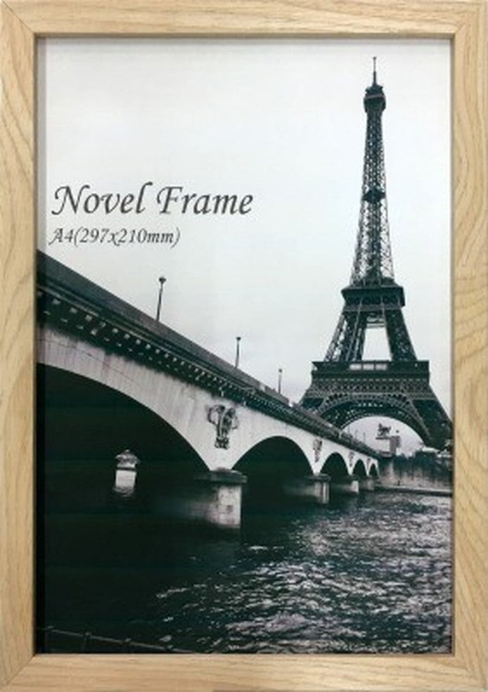 額縁 木製シンプルデザイン Novel Frame Natural A4 233x320x32mm A4サイズ ナチュラル 320x223x32mm FNV-62534 bic-11112018s1