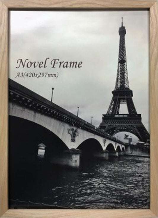 額縁 木製シンプルデザイン Novel Frame Natural A3 320x443x32mm A3サイズ ブナチュラル 443x320x32mm FNV-62542 bic-11112026s1