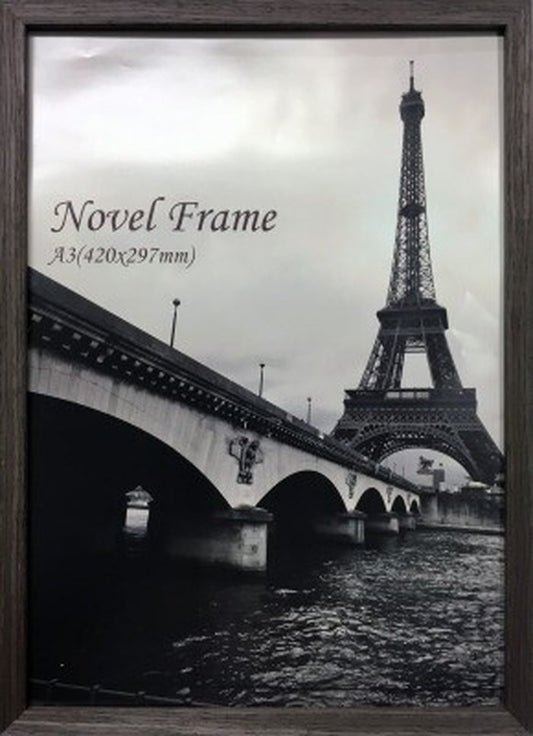 額縁 木製シンプルデザイン Novel Frame Brown A3 320x443x32mm A3サイズ ブラウン 443x320x32mm FNV-62543 bic-11112027s1